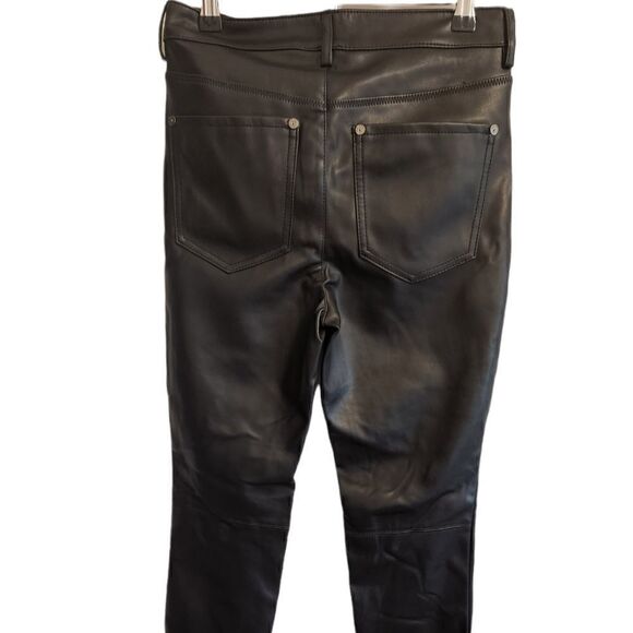 Free people black faux leather pants size 4 - Picture 3 of 8